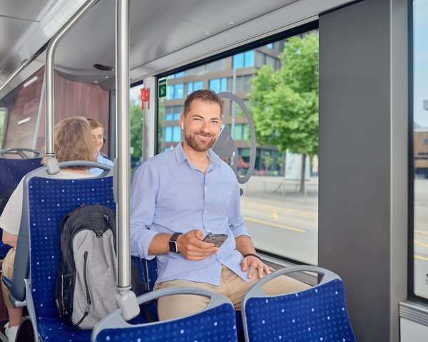 Man in bus